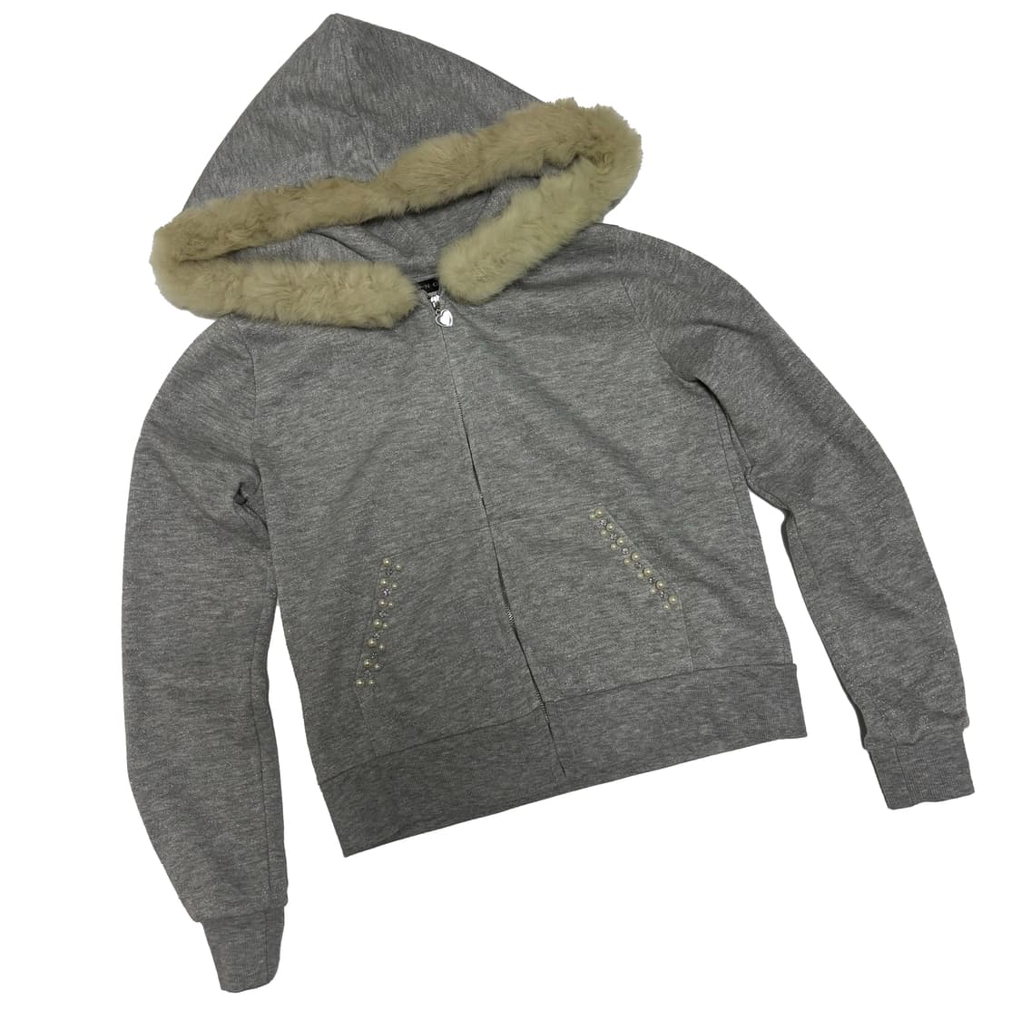 잉그니(INGNI) 글리터 펄 퍼 후드 집업 상품이미지1