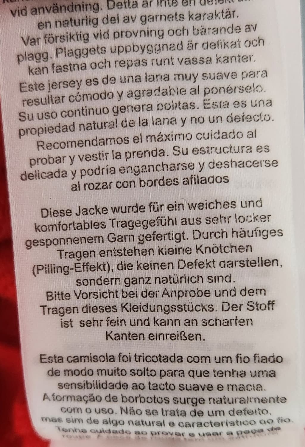 제이린드버그 아키토 레드 니트 가디건 M 상품이미지9