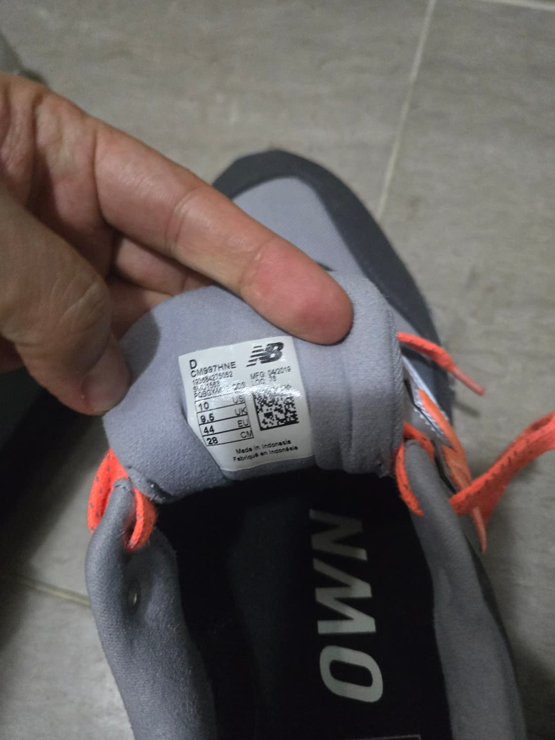뉴에라 콜라보 New Balance 997H 그레이 오렌지/그린 (정품  상품이미지8