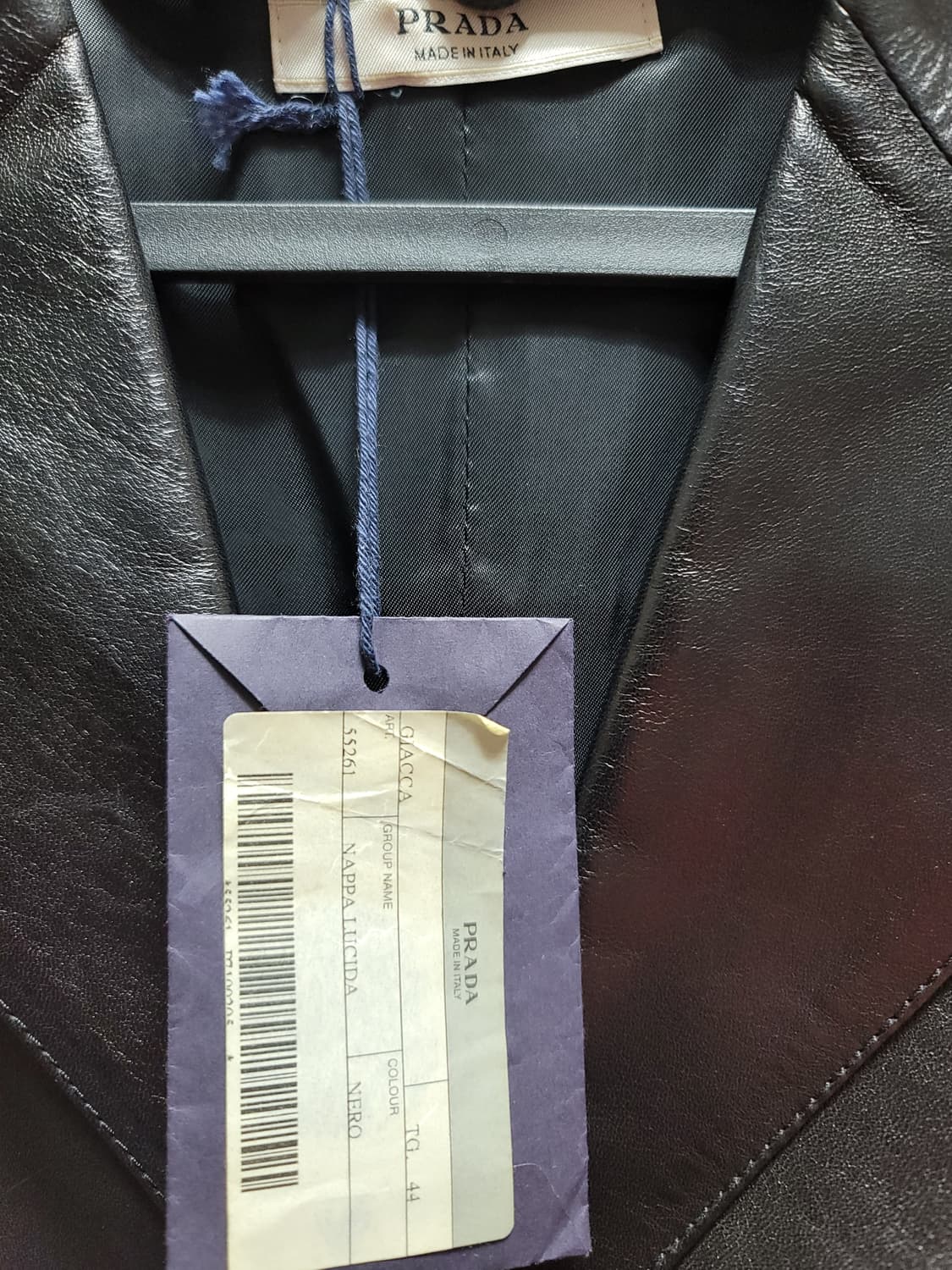 PRADA 여성 가죽 자켓 블레이져 블랙 EU44 상품이미지10