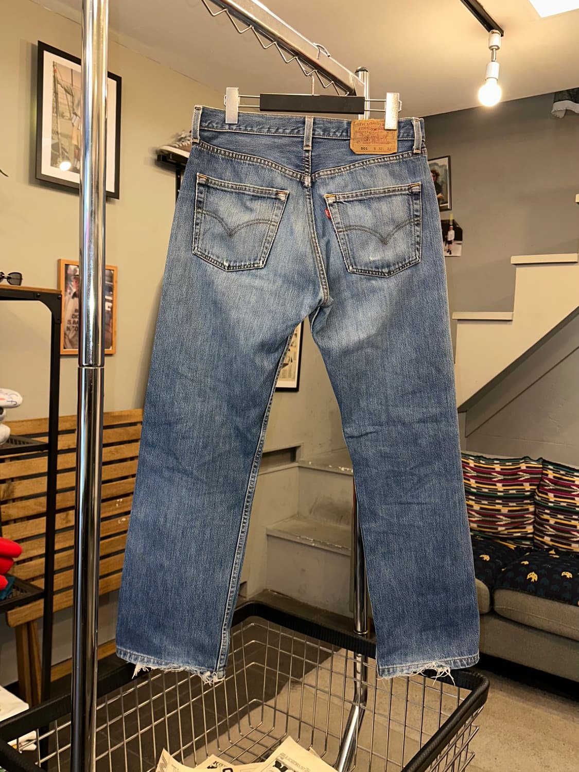 90’s Levi’s 501 553 USA distressed denim 상품이미지8