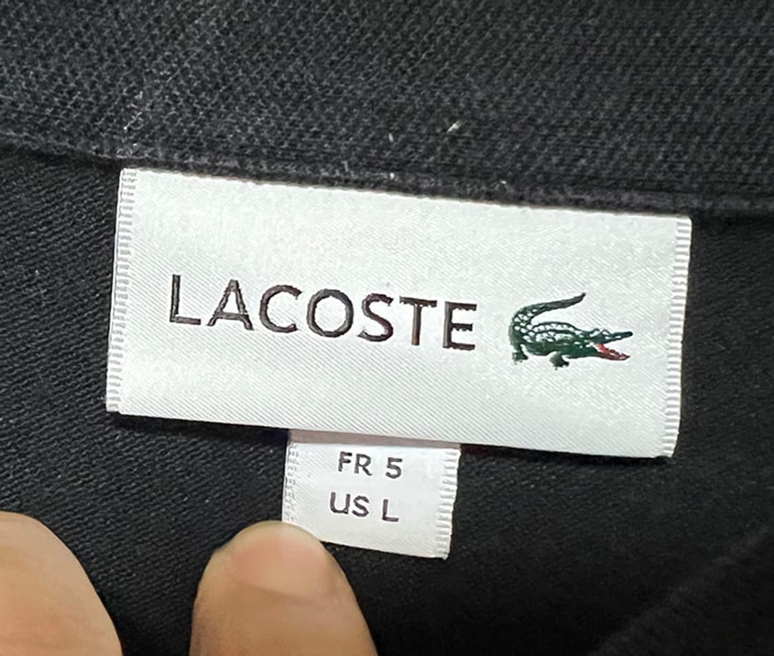 라코스테 PARIS 폴로 반팔티 남자 블랙 캐주얼 슬림핏 XL 105 상품이미지3