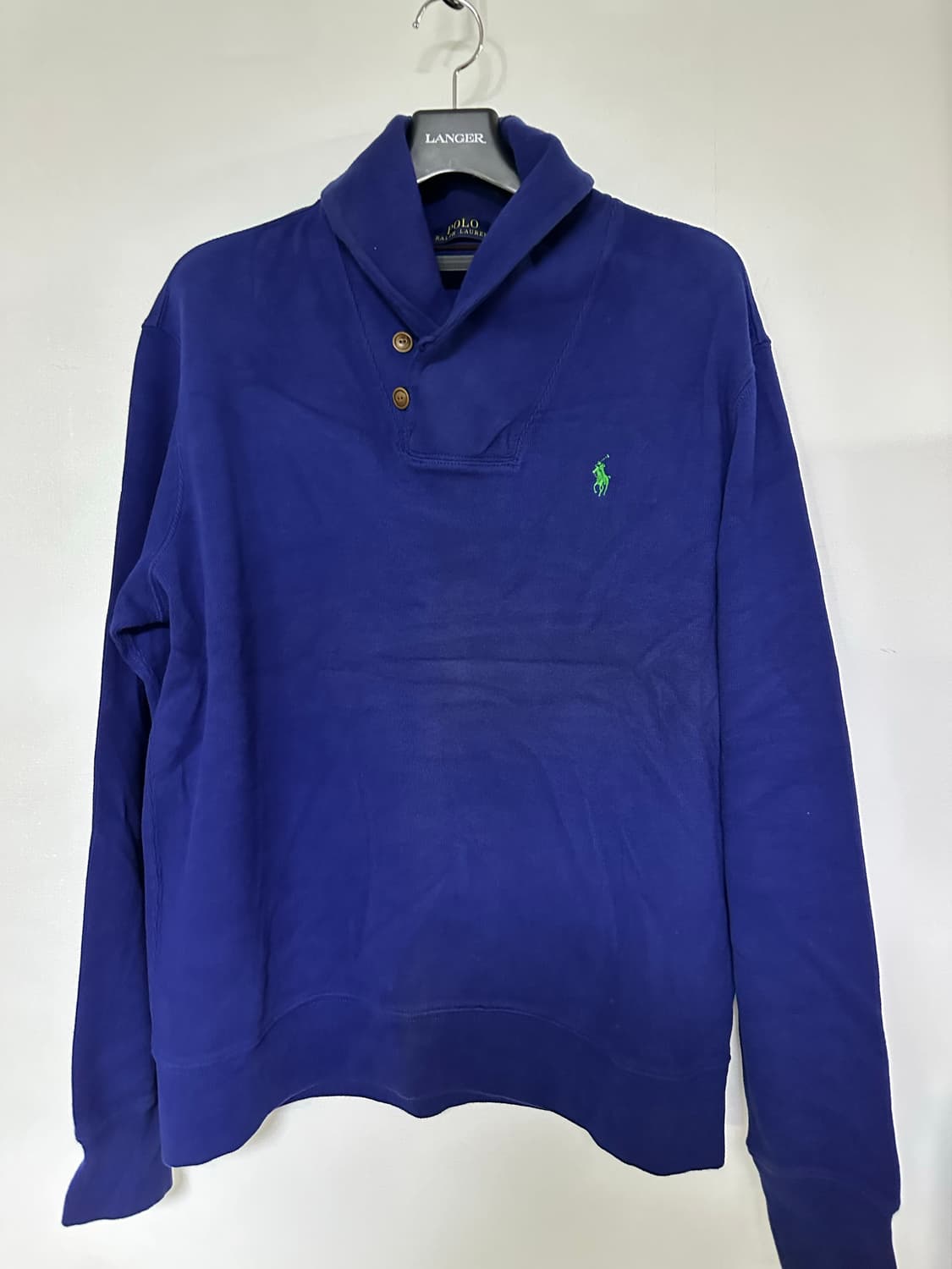 폴로 랄프로렌 블루 헨리넥 맨투맨 상품이미지1