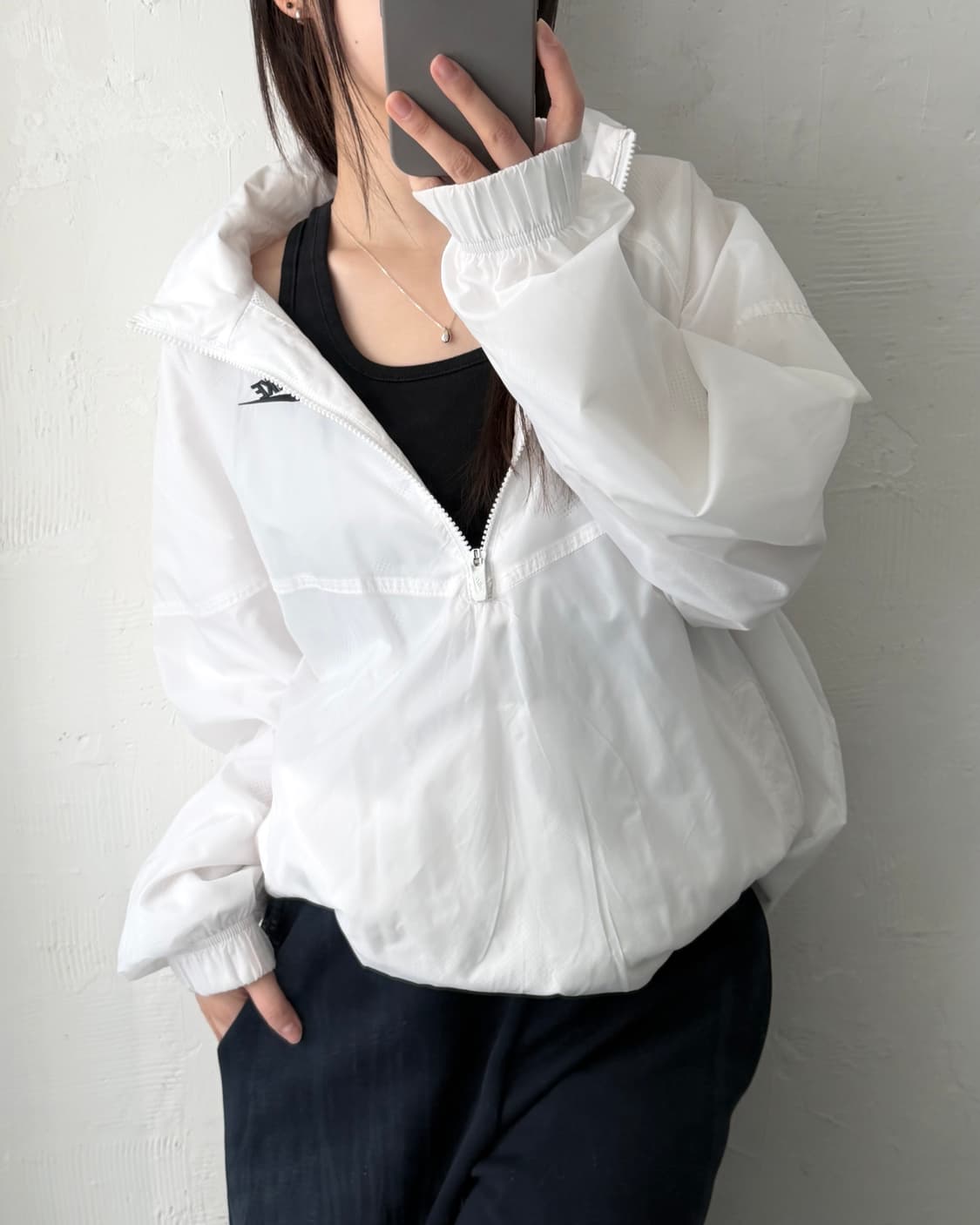 Nike 나이키 화이트컬러 아노락 바람막이 상품이미지7