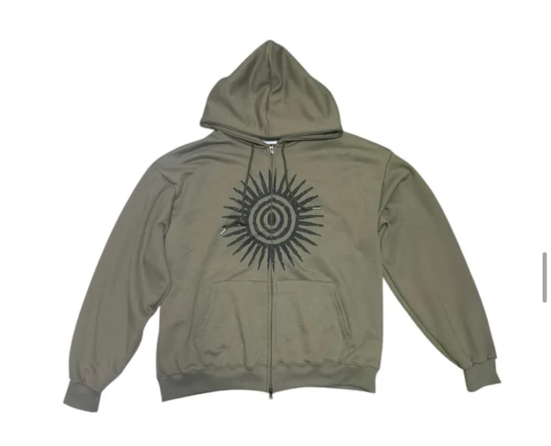 sun hooded zip-up 카키 상품이미지5