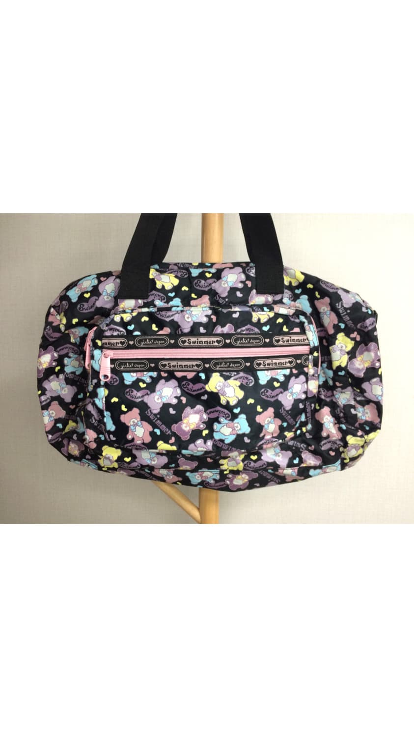 swimmer 스위머 곰돌이 프린팅 보스턴백 상품이미지2