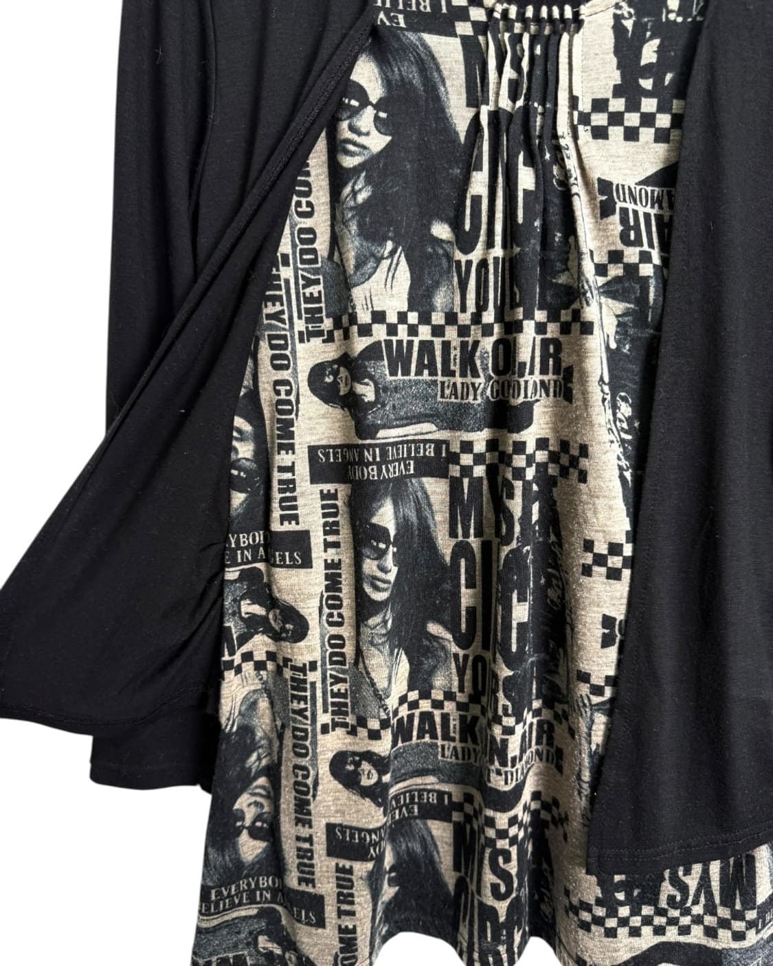 vianete 프린팅 레이어드 탑 상품이미지2