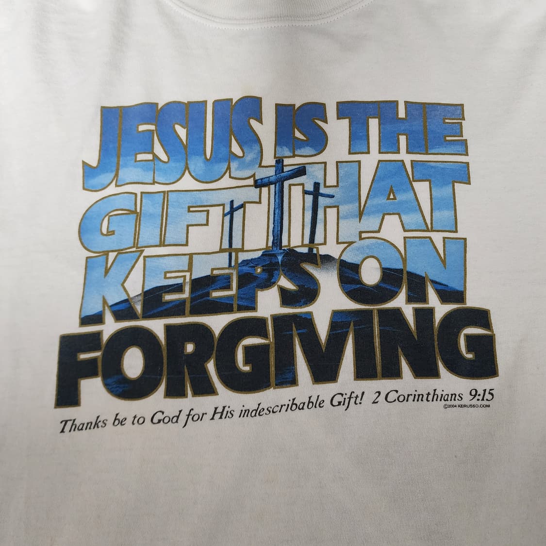 [XXL] 00s 지저스 JESUS 더블사이드 빈티지 롱슬리브 화이트 상품이미지2