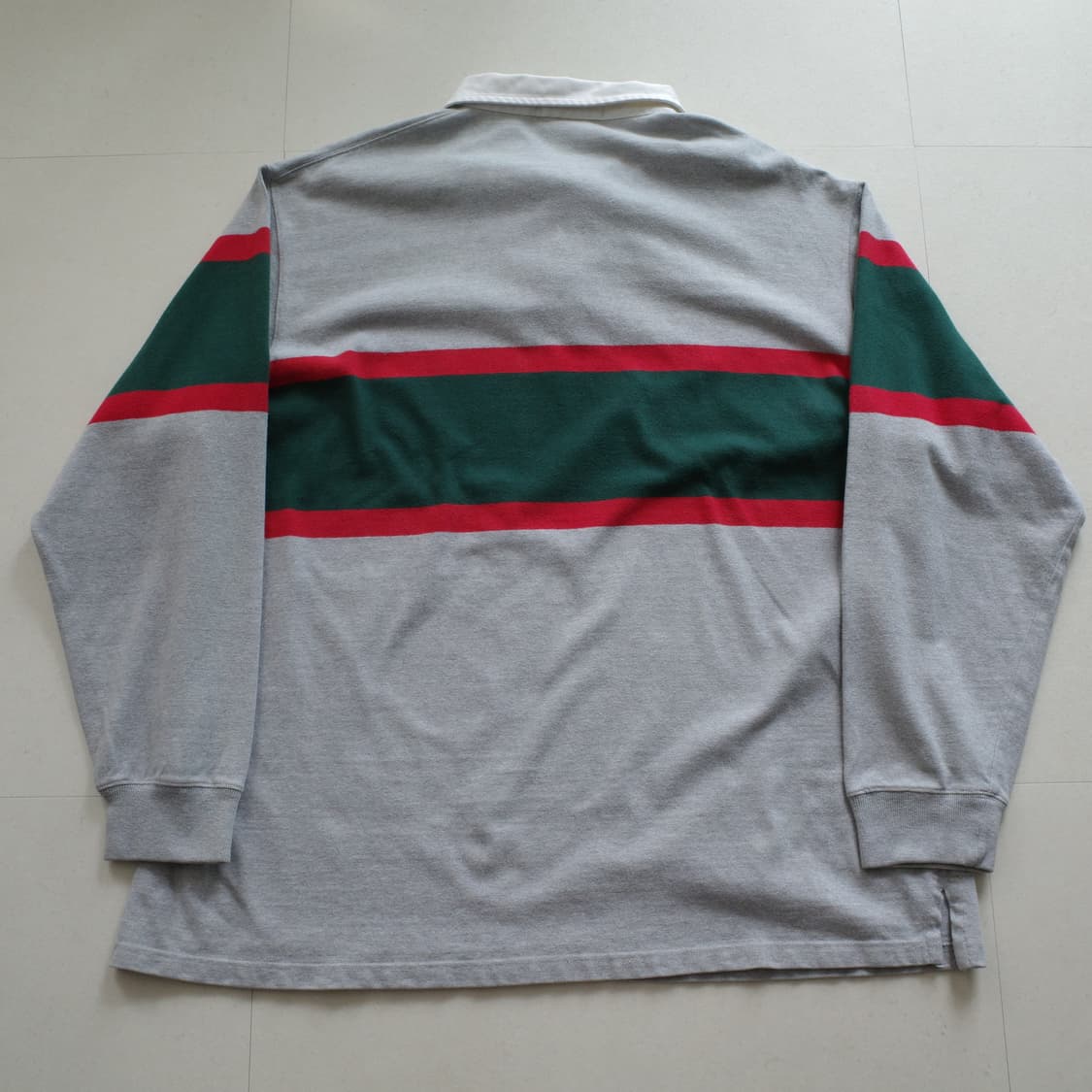 90s 폴로 랄프로렌 배색 스트라이프 럭비셔츠 (XL)  상품이미지6