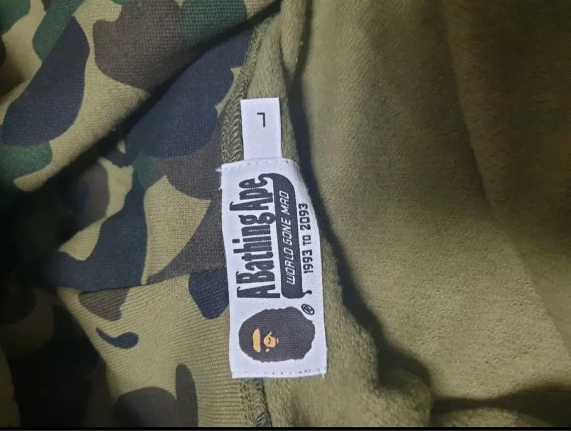 베이프 샤크후드 녹계 L 새상품 상품이미지3