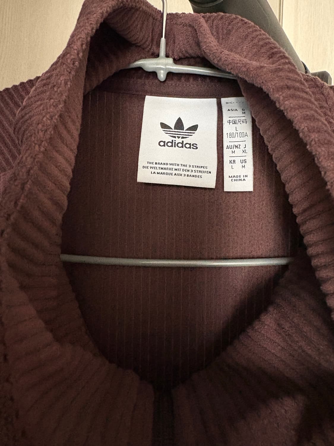 아디다스 코듀로이브라운 트랙 집업 상품이미지6