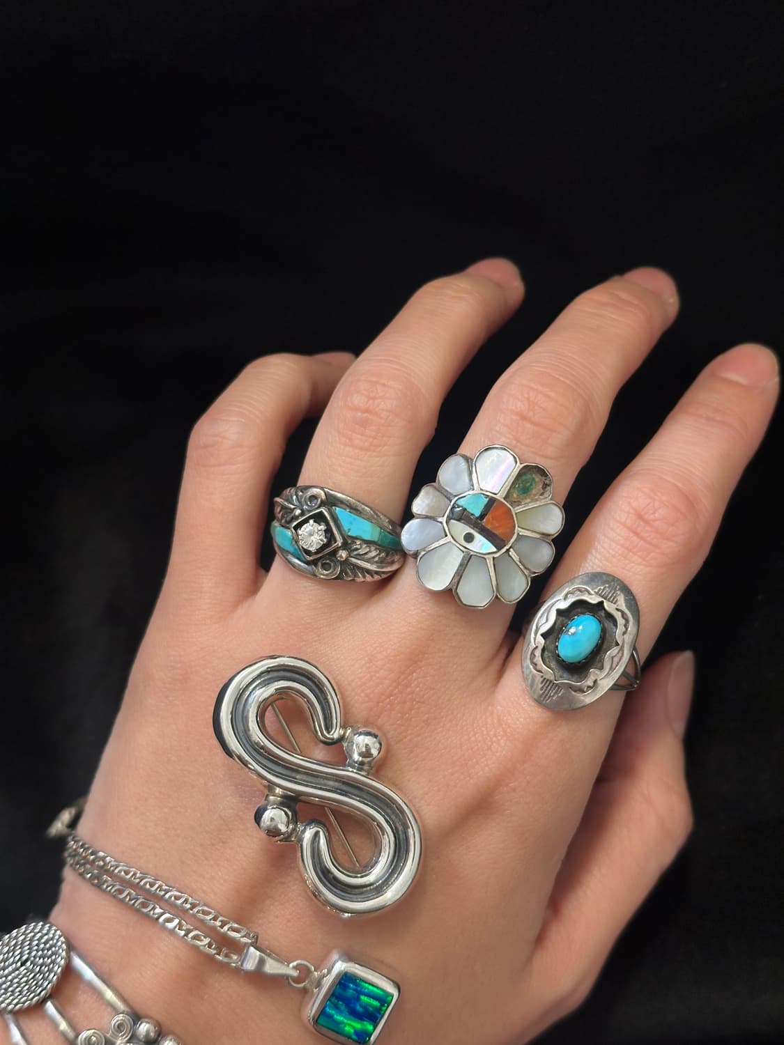Navajo turquoise 925silver ring 상품이미지7