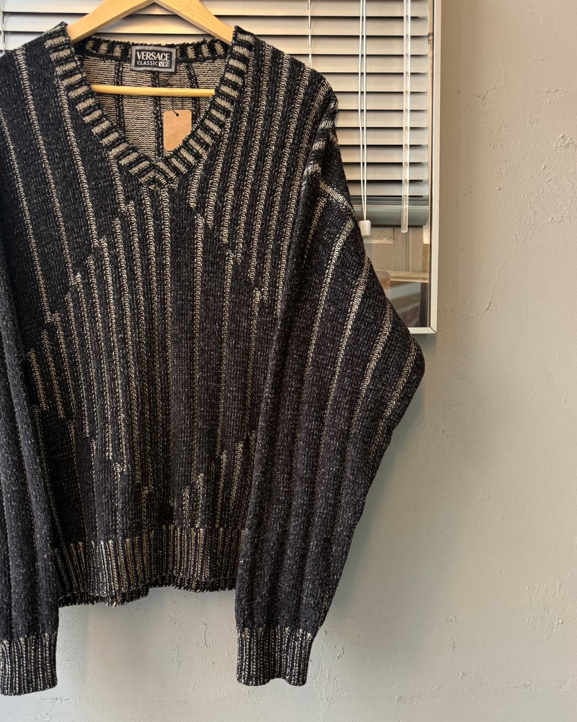 VERSACE V-neck cable knit 상품이미지2