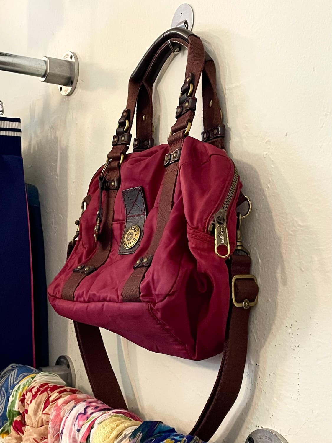 키플링 버건디 미들 보스턴백[무배] 상품이미지3