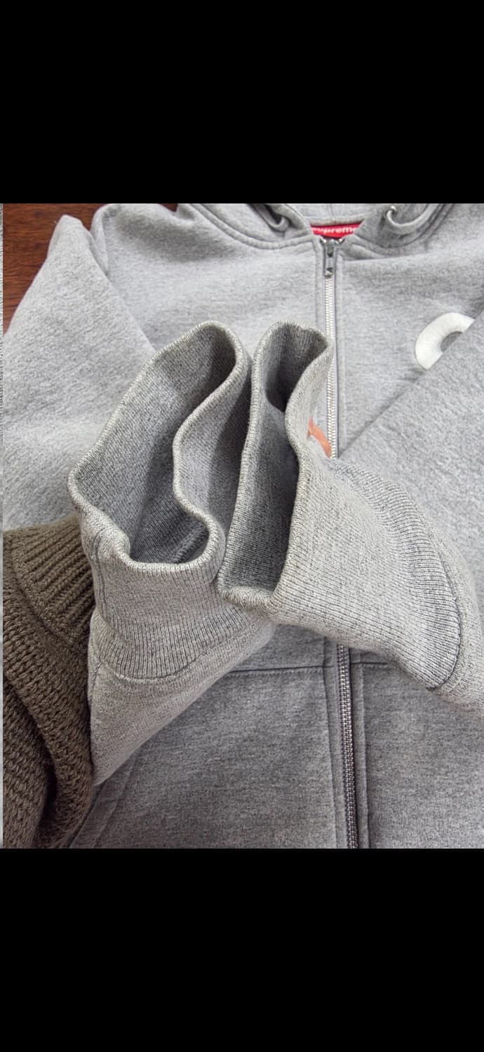 슈프림 23fw S로고 집업 후드 헤더 그레이 XL 상품이미지4