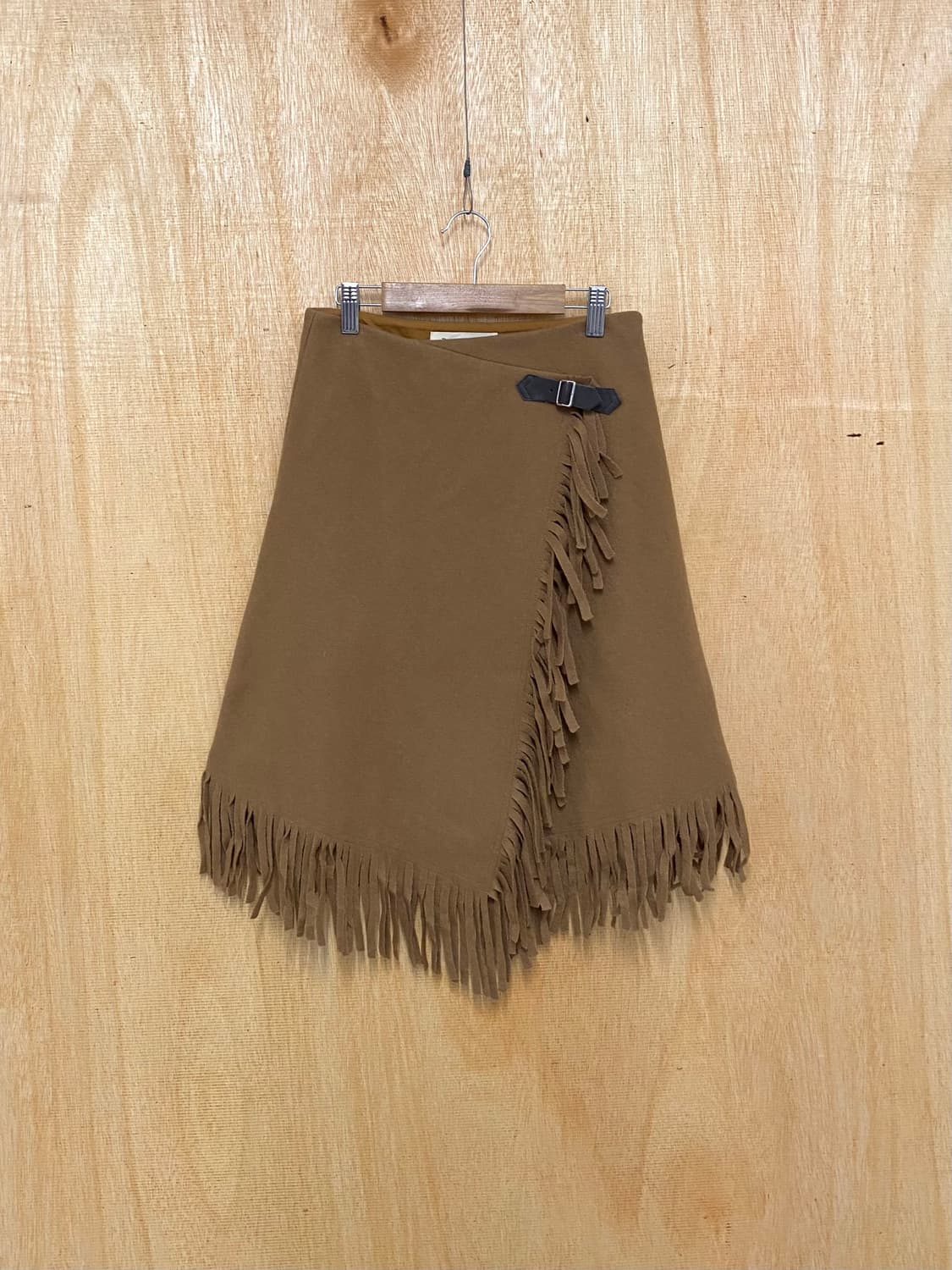 RAY BEAMS fringe wool skirt 프린지 울 랩 스커트 상품이미지1