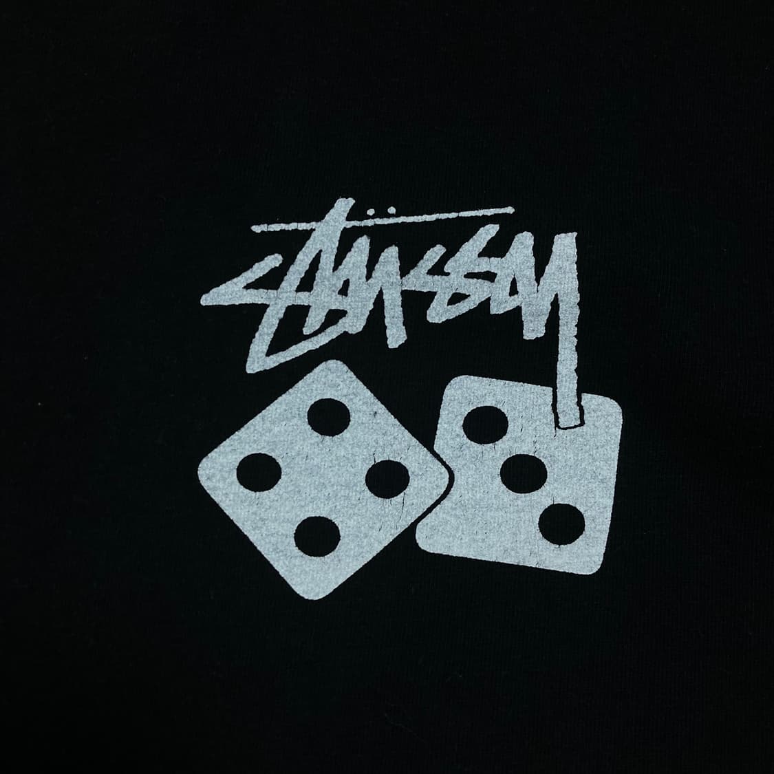 스투시 다이스 빅로고 블랙 반팔티 상품이미지3