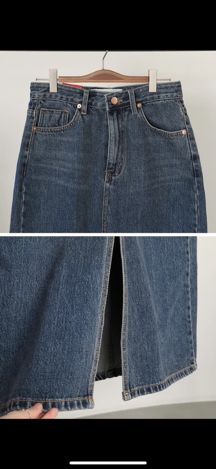 ootj 워싱 데님 롱 스커트 상품이미지6