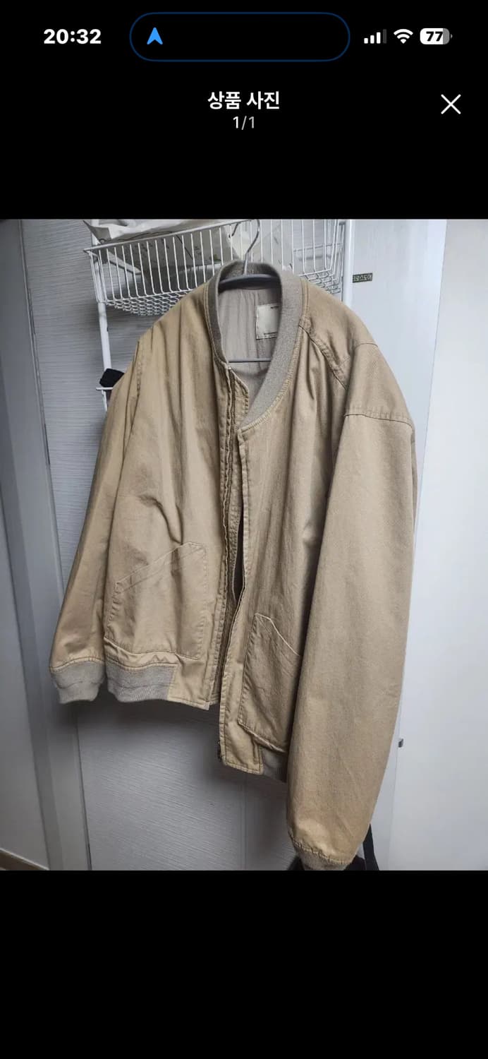 4사이즈 (국내 105~110) 포터리 러스틱 봄버 블루종 자켓 상품이미지4