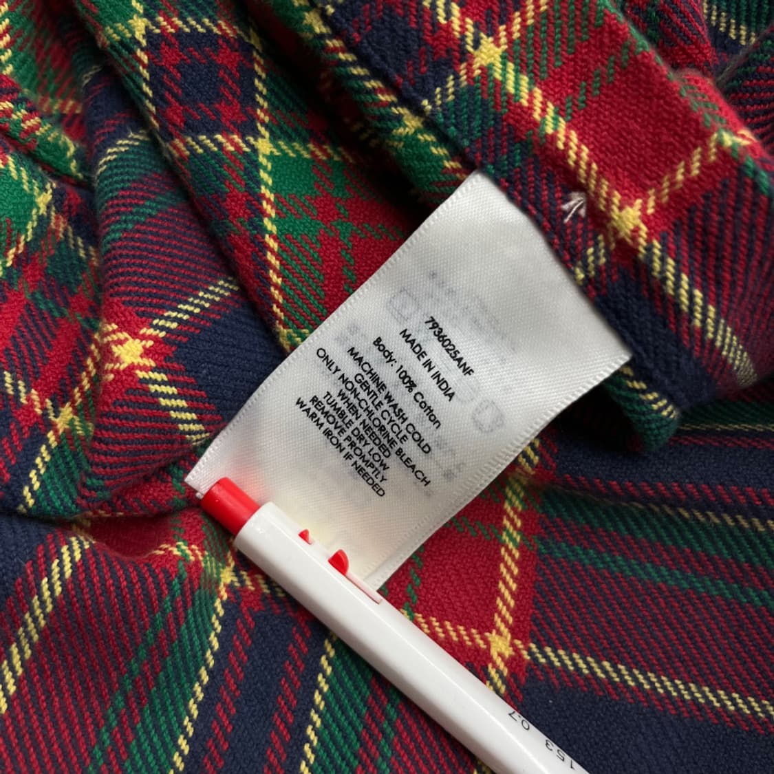 폴로 랄프로렌 레드포니 타탄체크 셔츠 L 상품이미지5