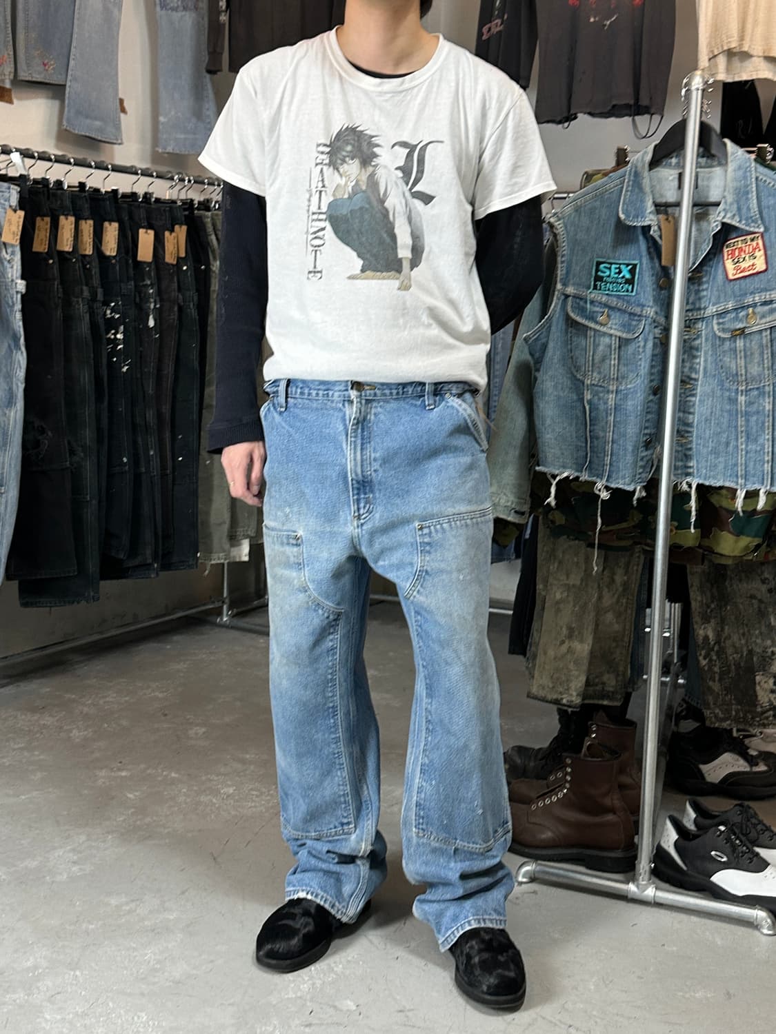 OG 칼하트 데님 더블니 칼하트 B73 썩블니 상품이미지4