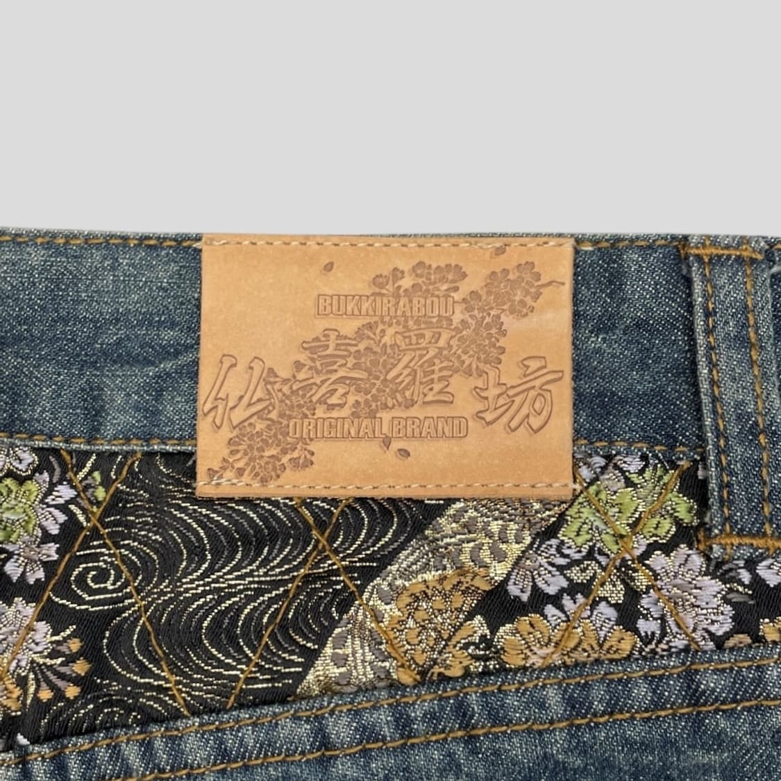 BUKKIR ABOU 자수 데님 팬츠 상품이미지7