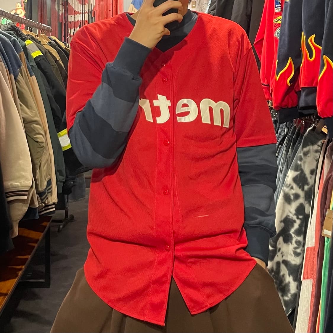 [IM] metro 레드 야구 반팔져지 상품이미지3