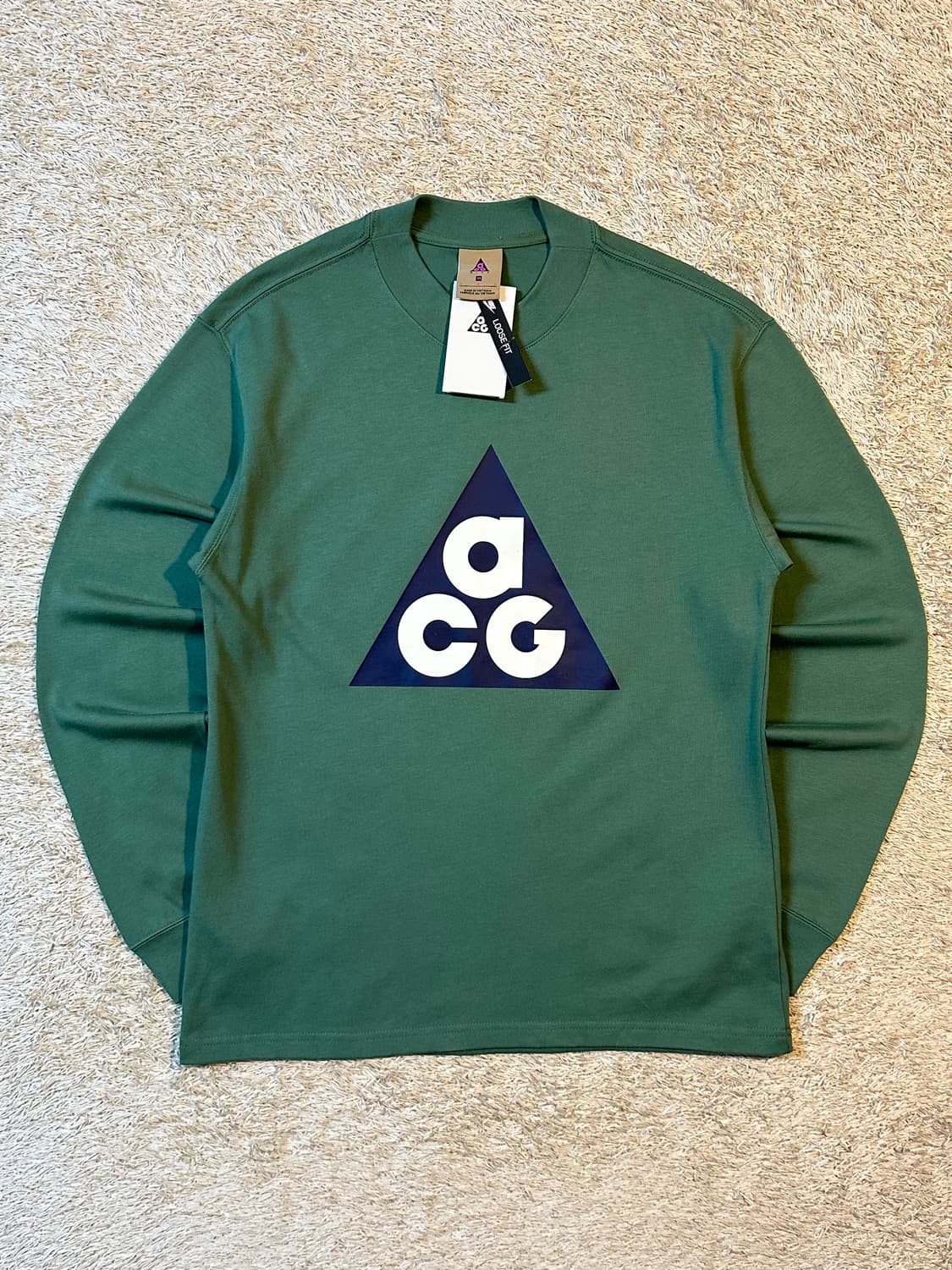 나이키 ACG 로고 롱슬리브 긴팔 그린 상품이미지1