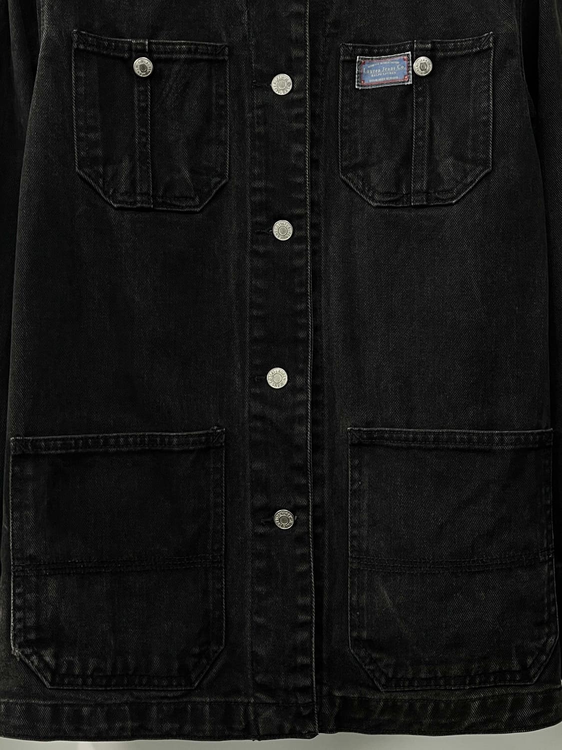 90's 폴로 랄프로렌 스톤 블랙 워시 헌팅 데님 초어 자켓 상품이미지5