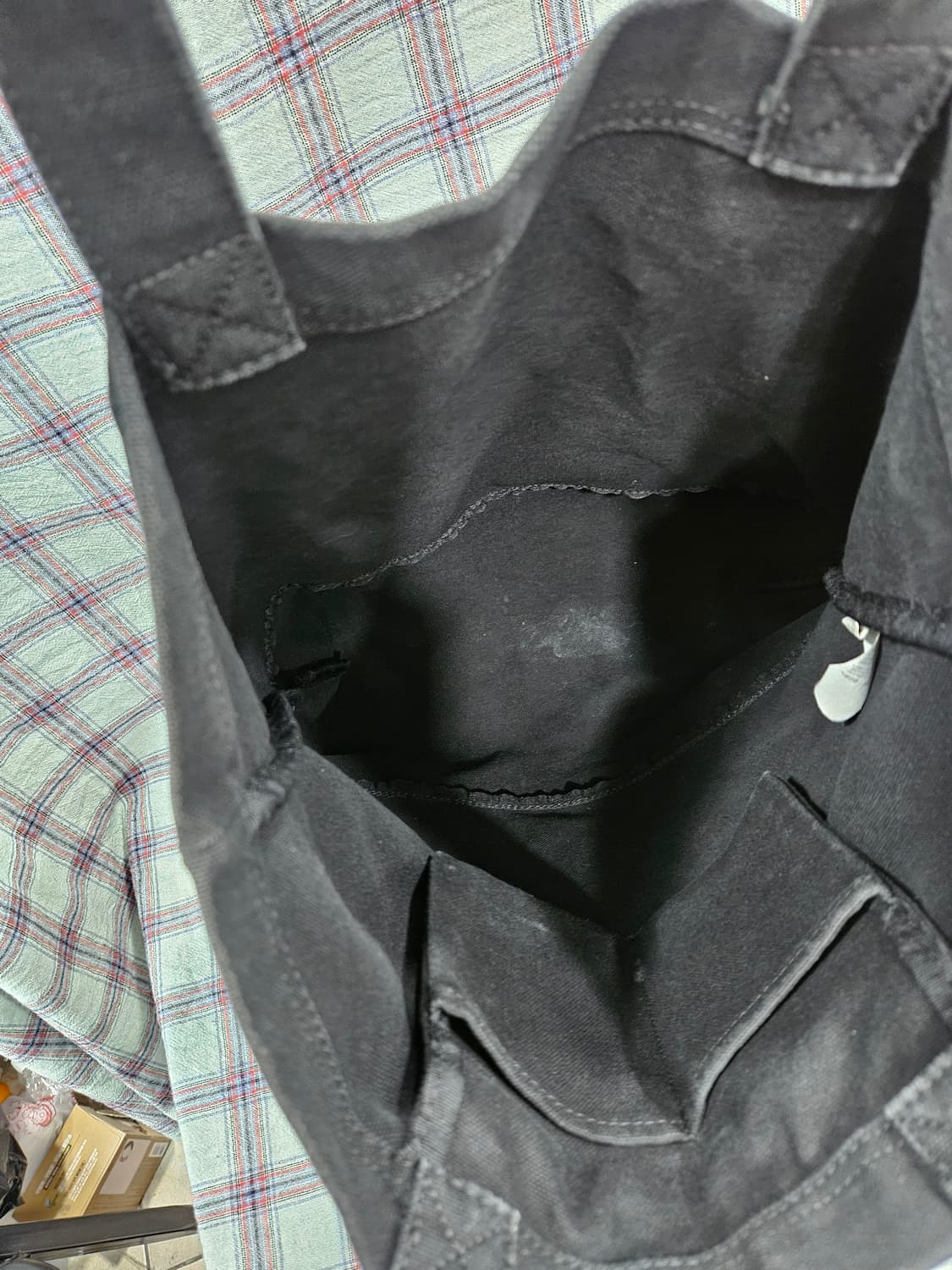 검정색 휠라(FILA) 캔버스 토트백(에코백) 상품이미지5