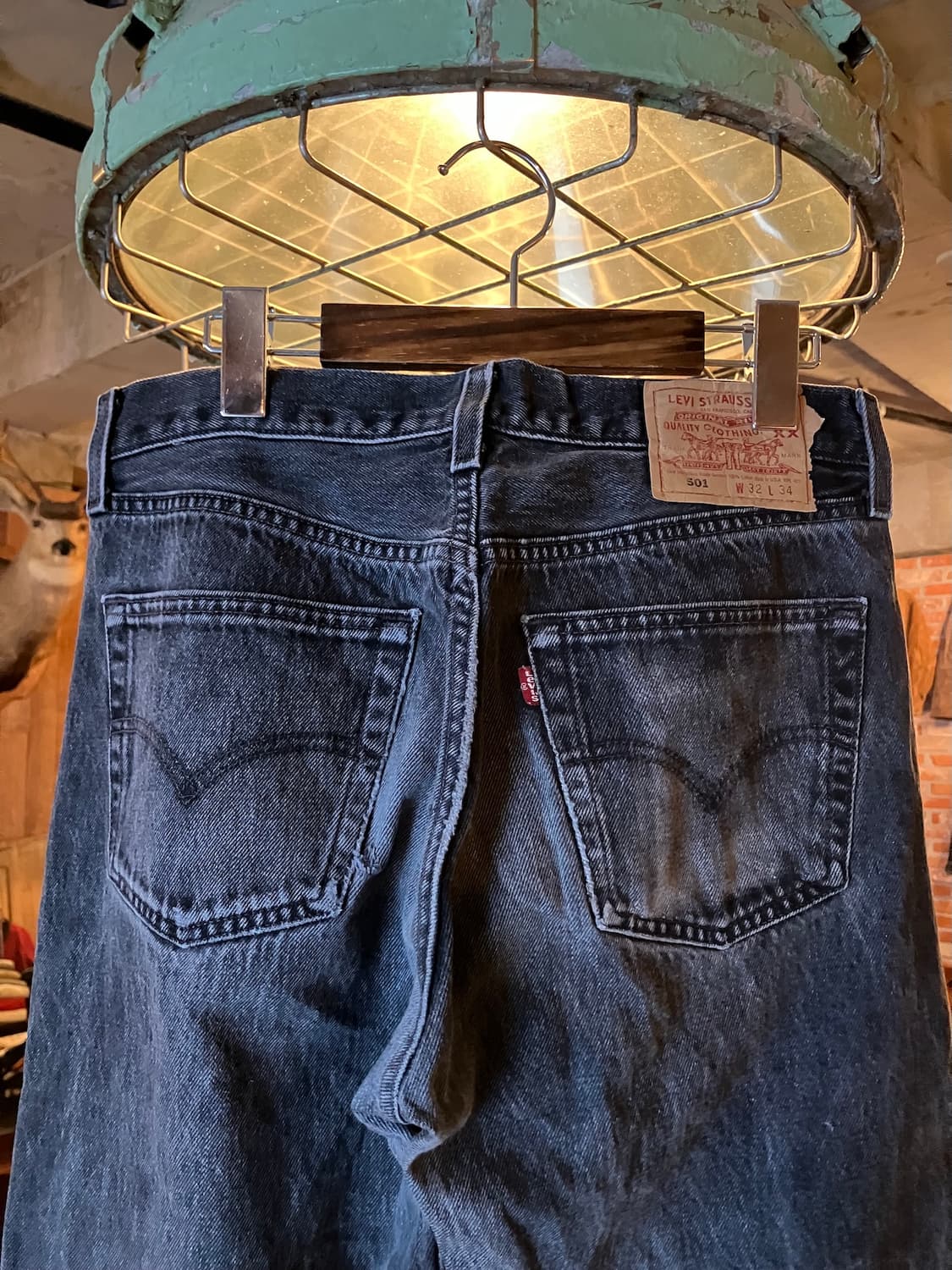 90s USA Levis 501 0660 Black Denim Pants 상품이미지6