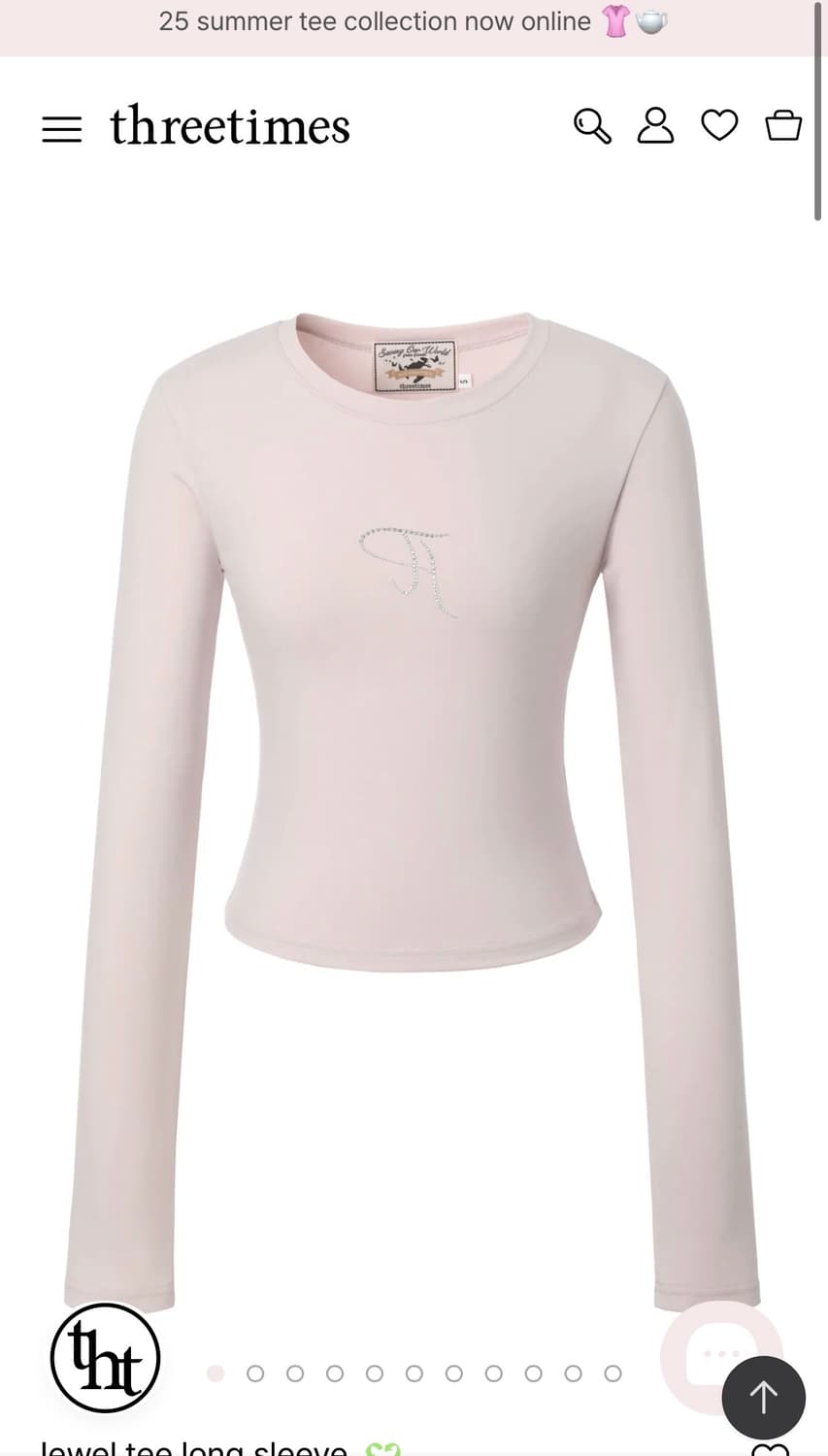 [*새상품* 쓰리타임즈] Jewel tee long sleeve M 상품이미지1