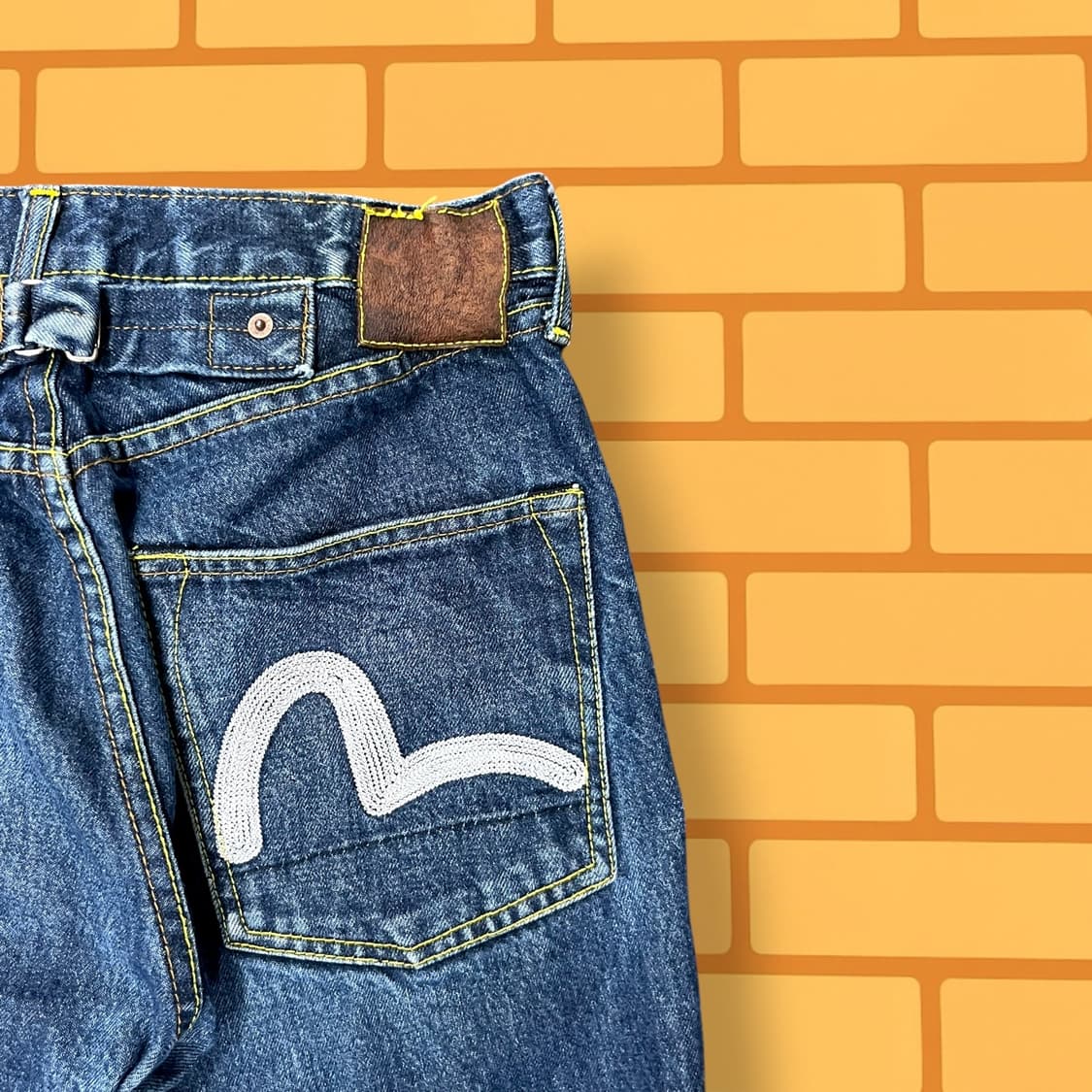 에비수 리버스 사이드 신치백 데님 팬츠 (32) 상품이미지3