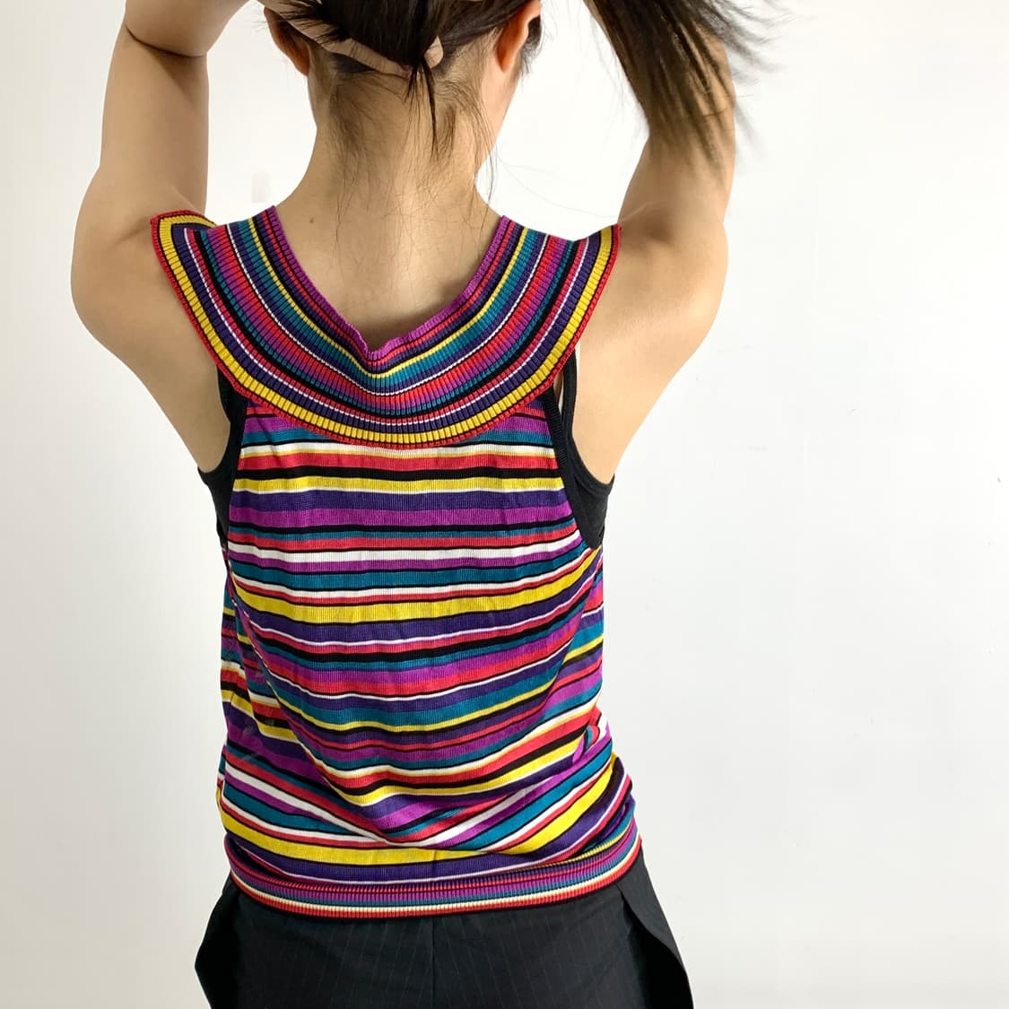 겐조 스트라이프 패턴 슬리브리스 탑 상품이미지1