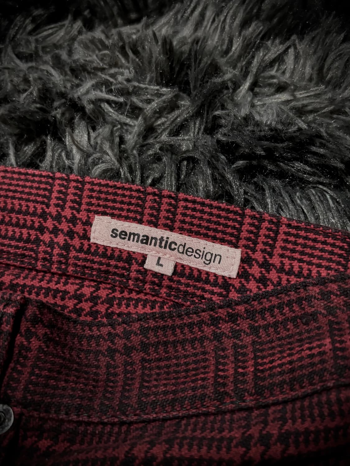 semantic design 레드 글렌 체크 워싱 팬츠 상품이미지9