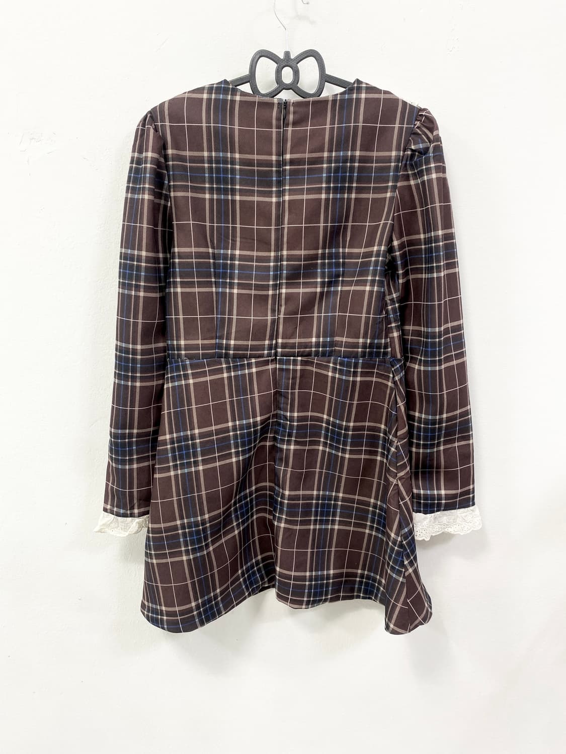 로걀 와인초코맛 체크 원피스 상품이미지5