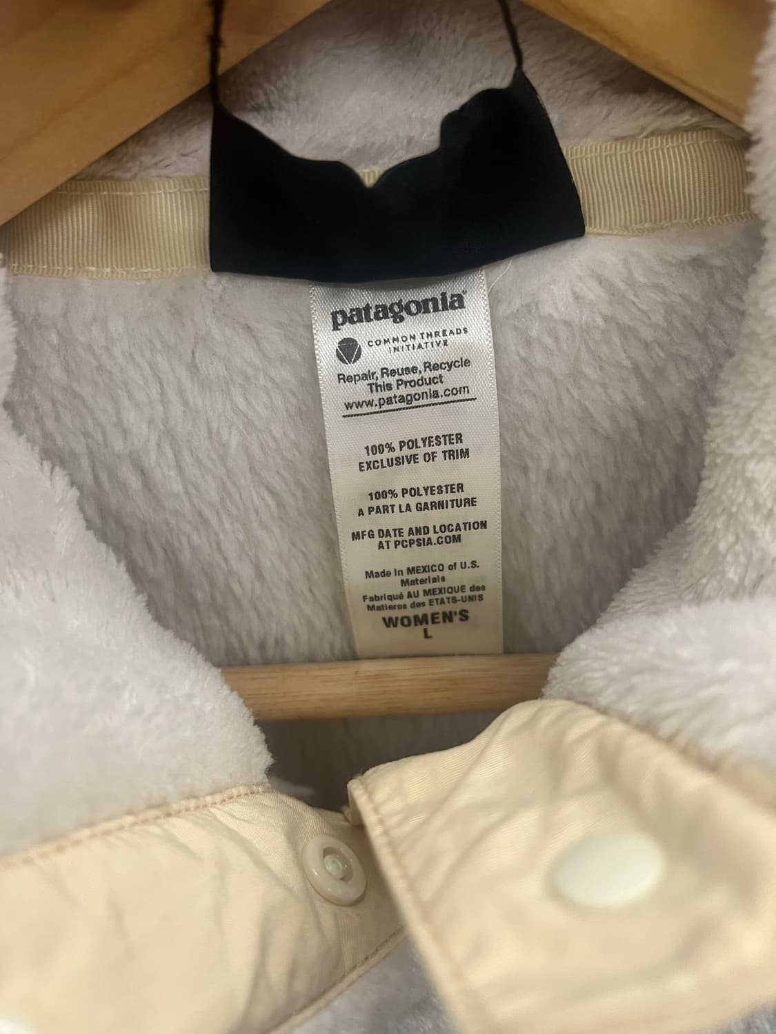 파타고니아 스냅티 플리스 풀오버 아이보리 상품이미지7