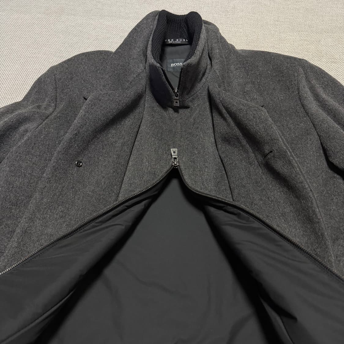 휴고 보스 집업 모직 코트 상품이미지4