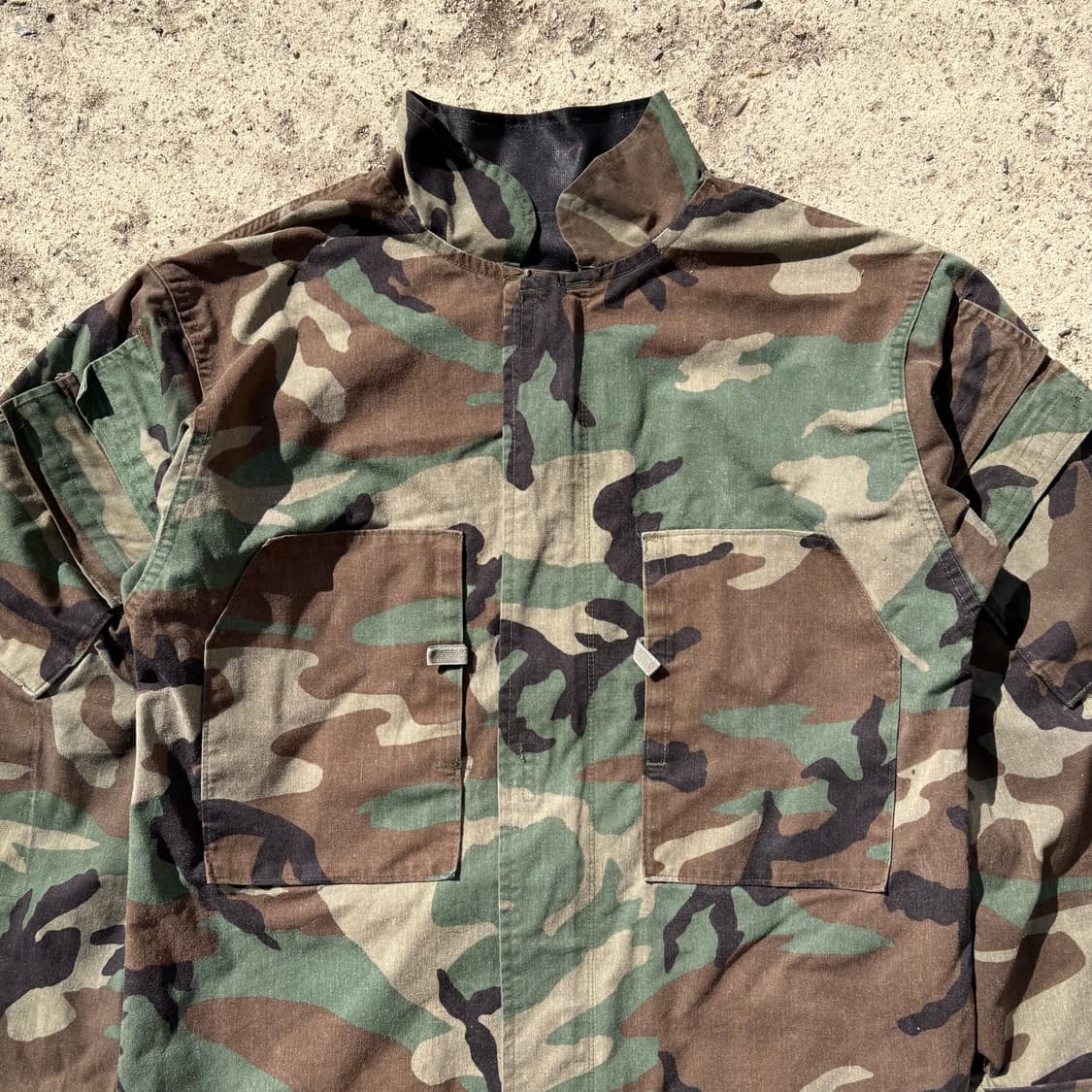 (M) 90s US army 밀리터리 우드랜드 카모 상하의 세트 상품이미지2