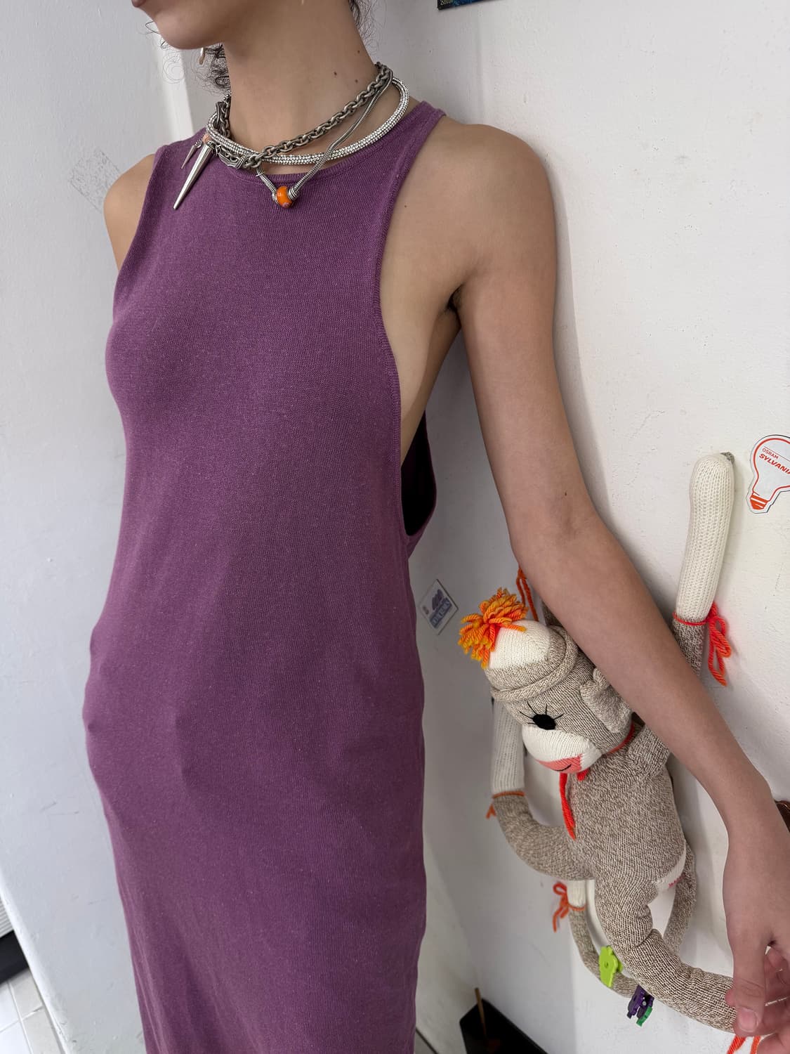 unbalance knit maxi onepiece 상품이미지2