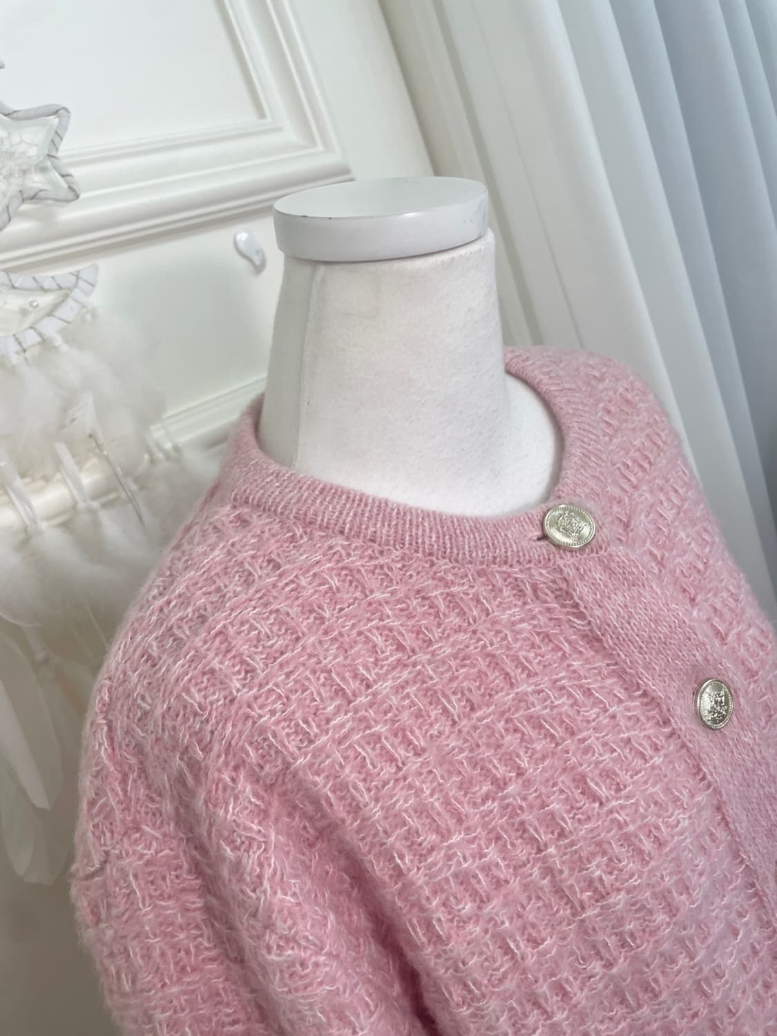 sweet pink tweed mood cardigan(size-F) 상품이미지7