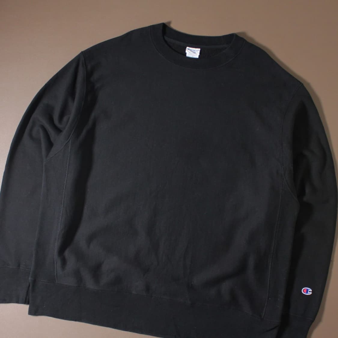 Champion 챔피온 프린팅 기모 블랙 맨투맨 상품이미지3
