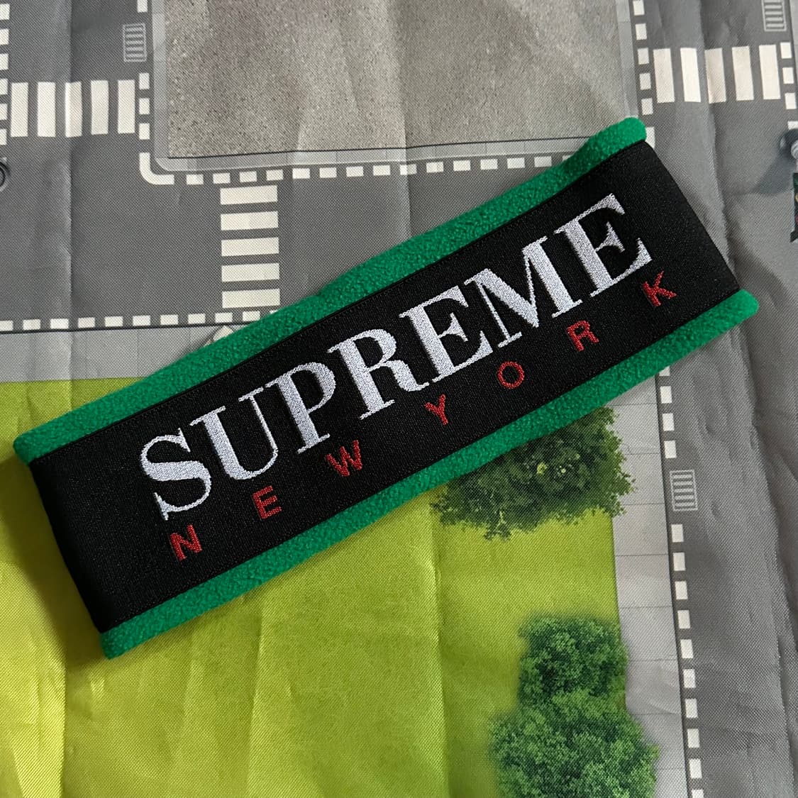 슈프림 플리스 헤드밴드 그린 16FW 상품이미지1