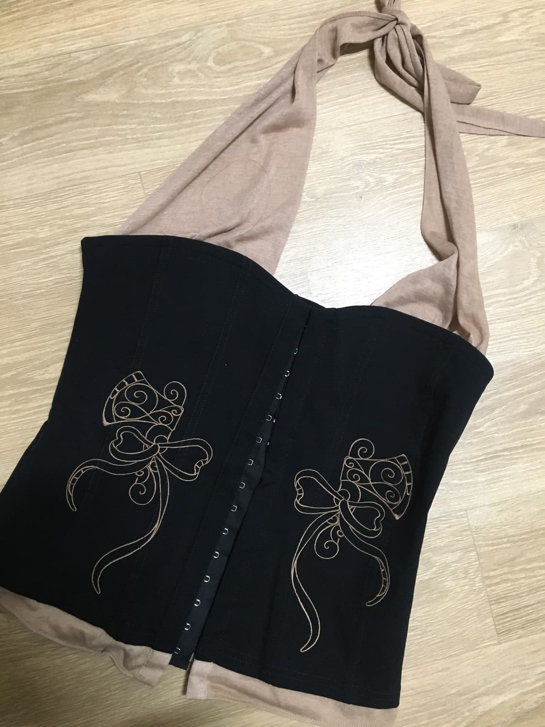 스컬프터 Farm Corset Halter Top Black 상품이미지1