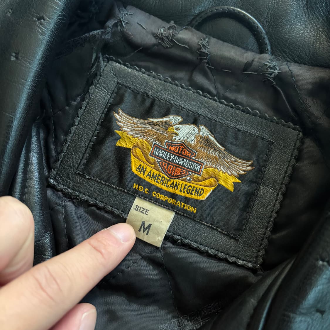 할리데이비슨 빈티지 소가죽 라이더 자켓 M 상품이미지7