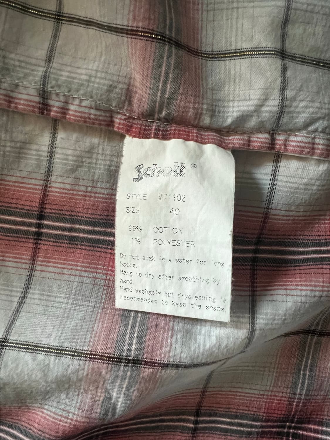 90s USA제 쇼트 Schott 오리지널 웨스턴 체크 자켓 상품이미지7