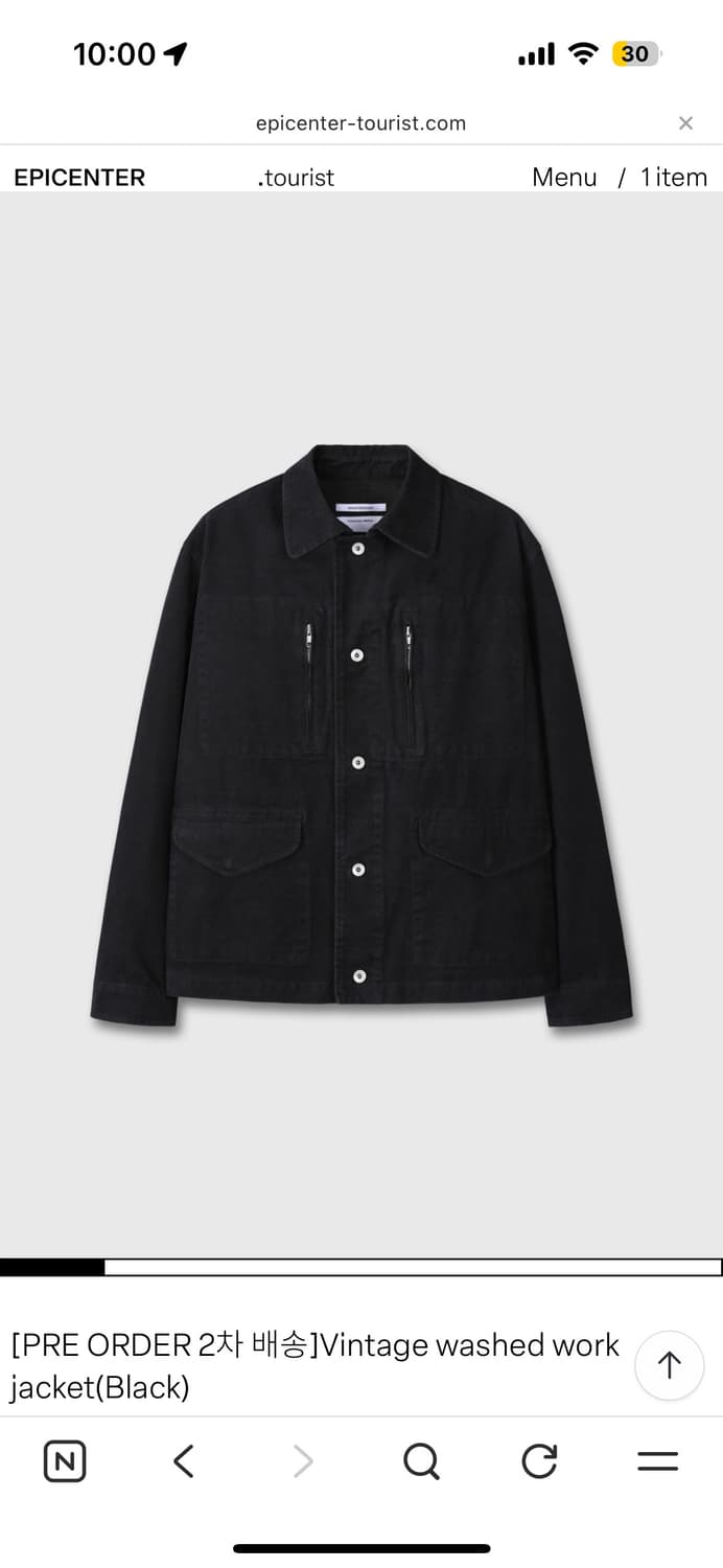 (구매)  에피센터 Vintage washed work jacket 상품이미지1