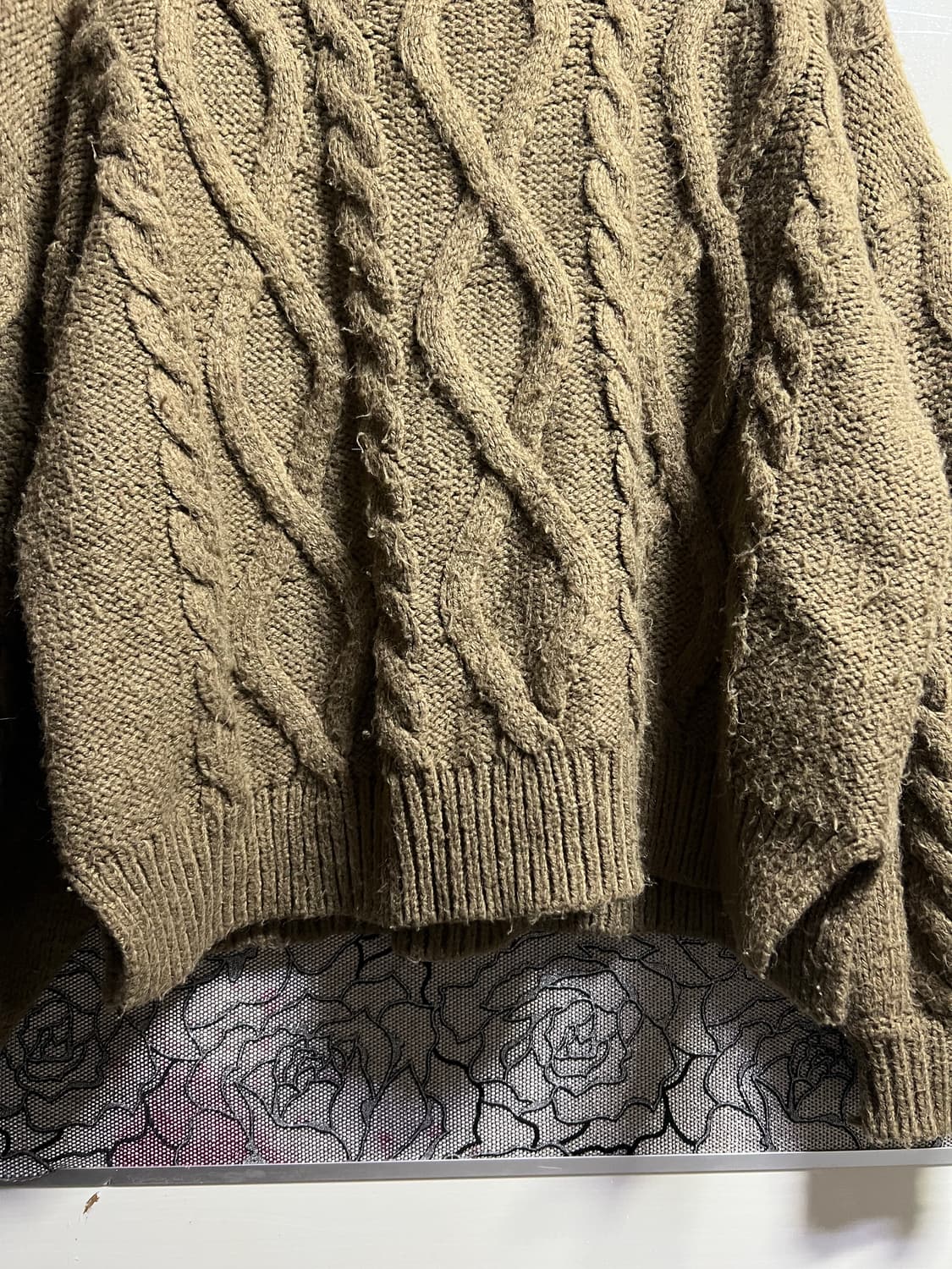 프릭스스토어 케이블 니트 브라운 상품이미지3