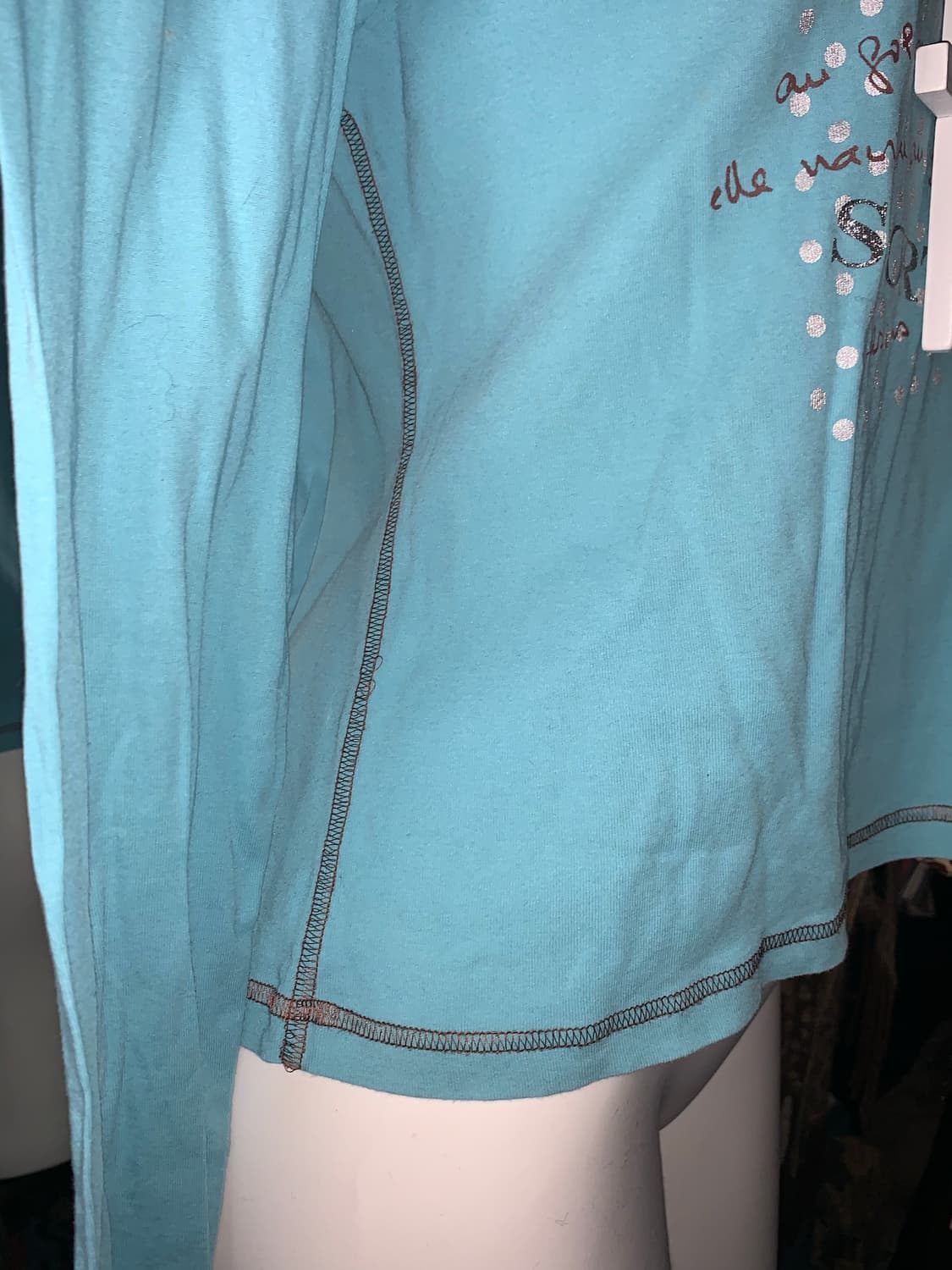 y2k 모리 하늘색 터틀넥 상품이미지3