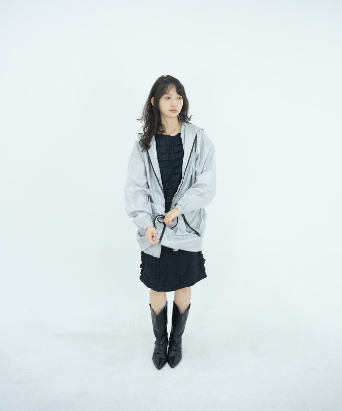 블랙 러플 드레스 Black ruffle dress 상품이미지4